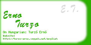erno turzo business card